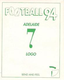 1994 Select AFL Stickers #7 Adelaide Crows Back